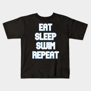 Eat Sleep Swim Repeat v2 Kids T-Shirt